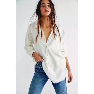 Free People We The Free Smock Oxford Shirt Tunic Dress